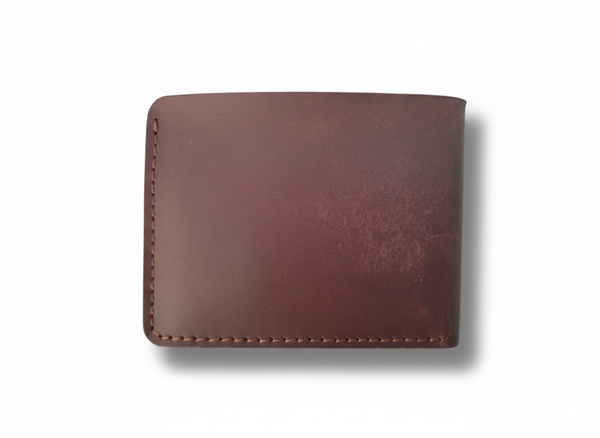 Grain Leather Wallet for Men - Bifold Wallet Ultra Strong Stitching